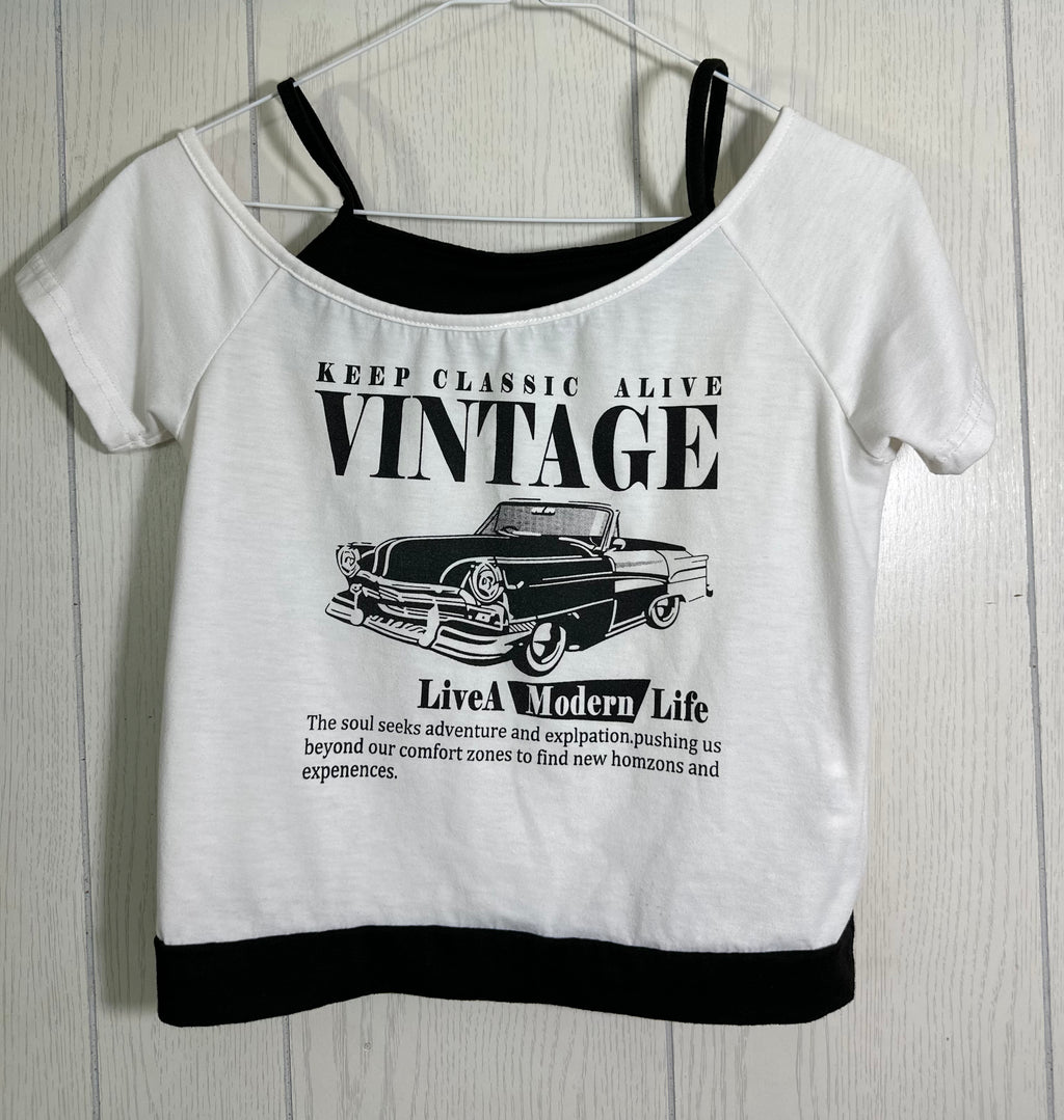 Chandail imprimé vintage- 12 ans