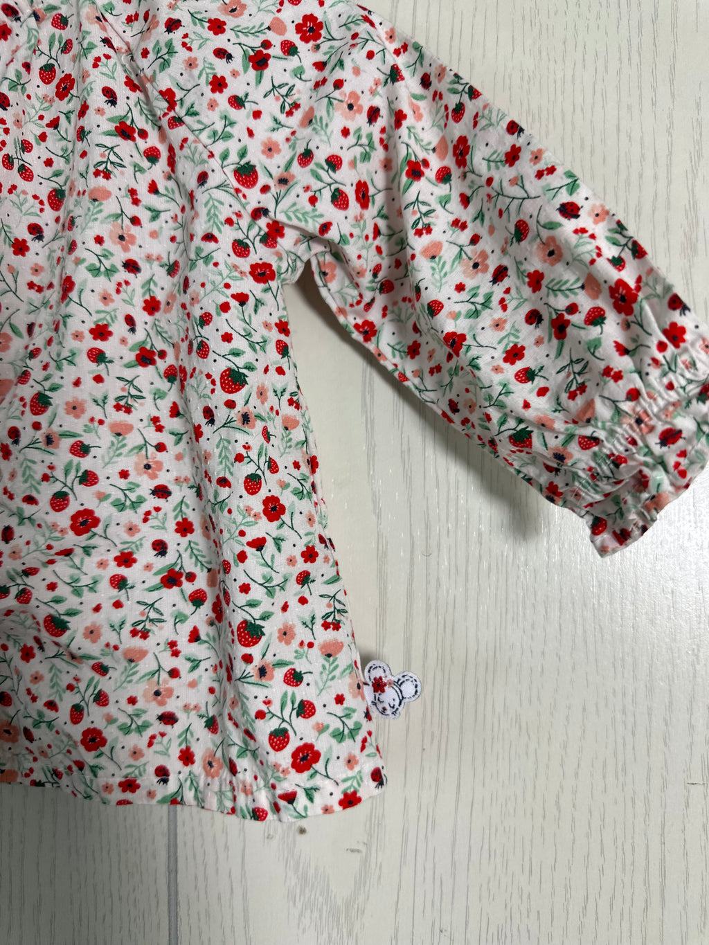 Blouse à motif fraises & fleurs Sergent Major - 6mois